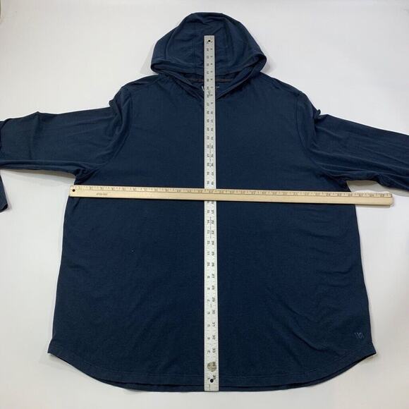 VRST Hoodie Mens XXL Navy Blue Lightweight Soft Modal Cotton Blend Sweatshirt - Picture 4 of 9